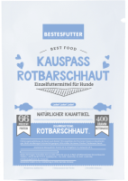 Fisch - Soft & halbfeuchte Snacks - BestesFutter Deutschland - Kauspass Rotbarschhaut 400 g | Premium